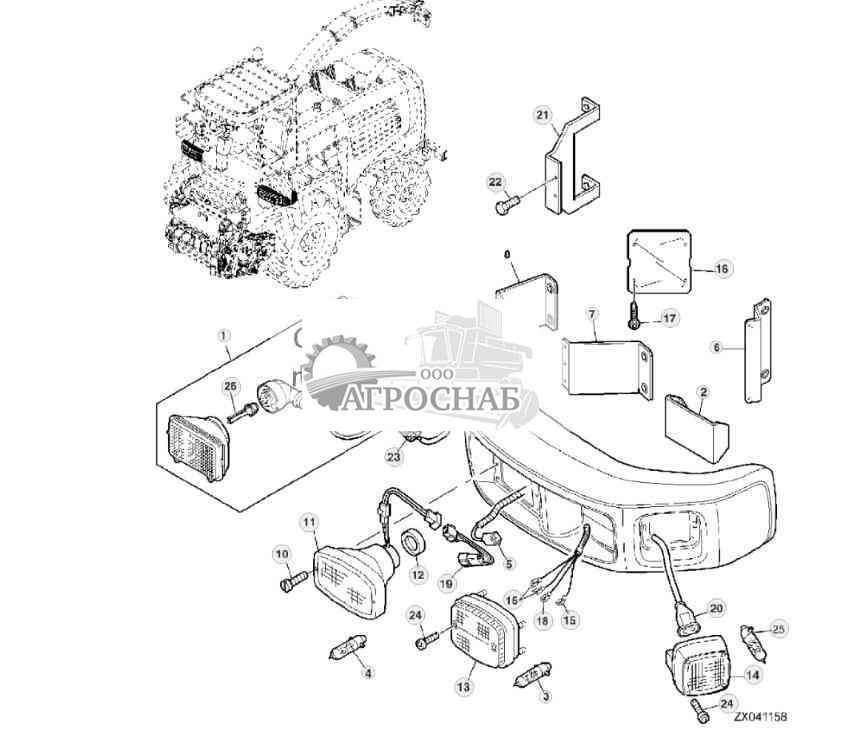 Освещение, переднее 